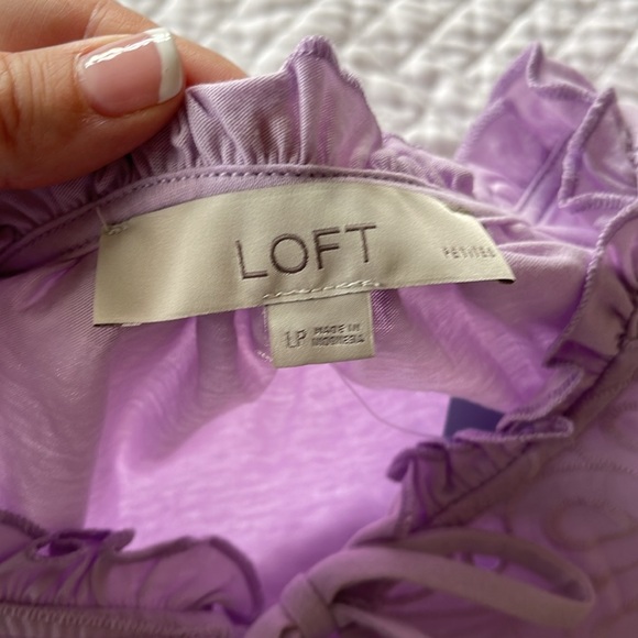 LOFT shirt, Large Petite, Lavender - Picture 2 of 8